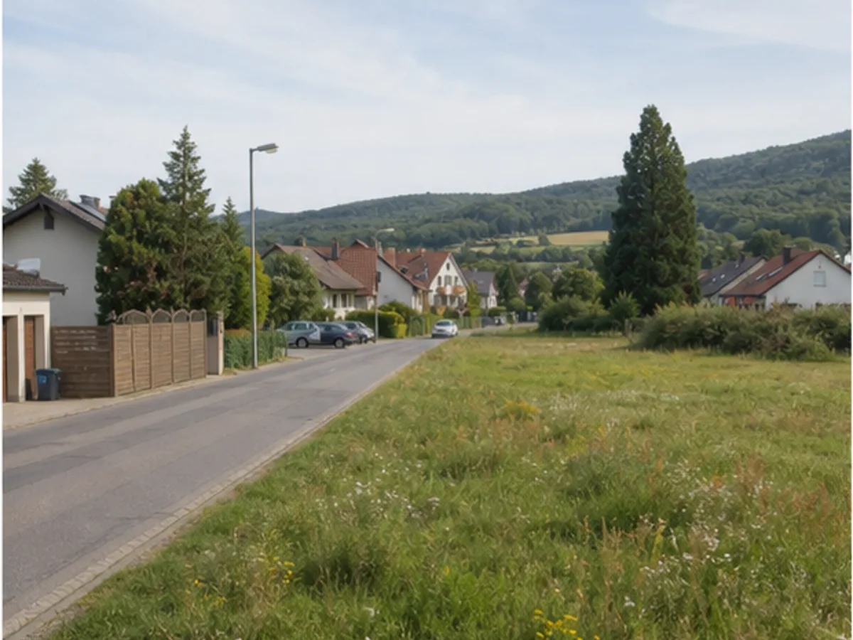 Baugrund am Rand eines bestehenden Wohngebiets